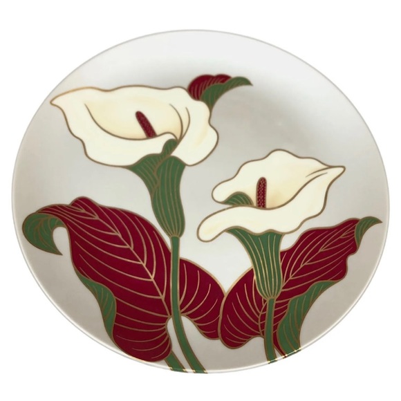 Fitz and Floyd Calla Lily Porcelain Plates 7.5” Lot of 3 - Picture 3 of 7
